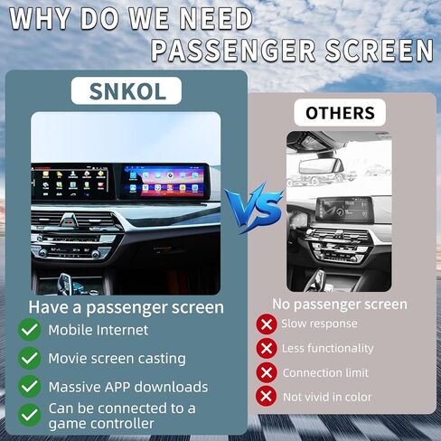 Passenger Entertainment Screen for 2021-2023 BMW 5 Series,Original Car Style,Front Passenger Exclusive Leisure and Entertainment Screen, Passenger Screen Support Wireless Carplay in Saudi Arabia