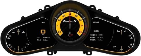 مجموعة لوحة القيادة الرقمية LCD للسيارة متوافقة مع بورش كايين 2010-2015 لوحة العدادات عداد السرعة قمرة القيادة الافتراضية نظام Linux (LHD) in Kuwait