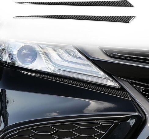 Real Bright Black Carbon Fiber Car Dashboard Speedometer Tachometer Display Screen Side Strip Sticker Auto Interior Accessories Compatible with Toyota Camry 2018 2019 2020 2021 2022 2023 2024 in Saudi Arabia