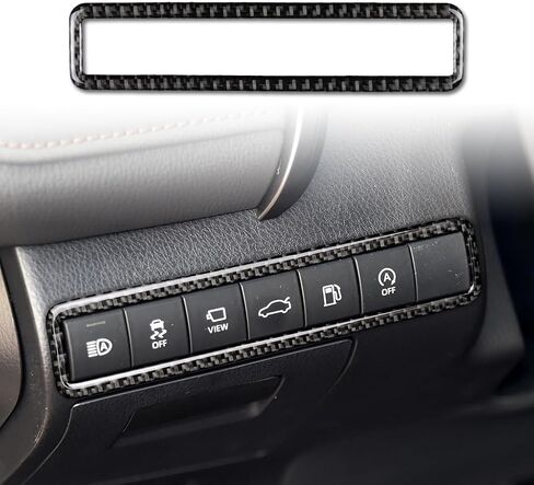 Real Bright Black Carbon Fiber Car Dashboard Speedometer Tachometer Display Screen Side Strip Sticker Auto Interior Accessories Compatible with Toyota Camry 2018 2019 2020 2021 2022 2023 2024 in Saudi Arabia