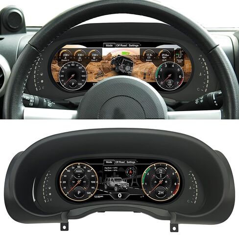 12.3" Digital Dash Instrument Cluster for Jeep Wrangler JK 2007-2010 Digital Cluster Instrument Speedometer Replacement Aftermarket Digital Dash Cluster in Saudi Arabia