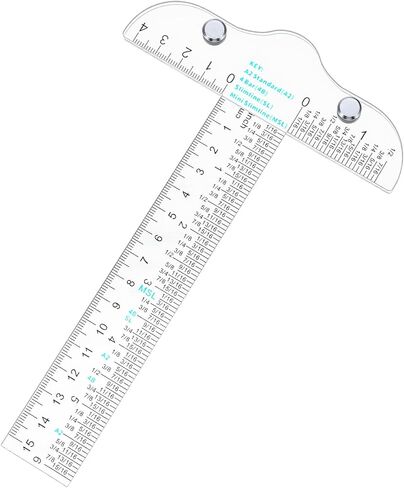 6 Inch T Square Ruler, 2 Pcs T Ruler for Crafting Clear Acrylic with Inch and Metric Scales, for Crafting, Scrapbooking, Art, Framing in Saudi Arabia