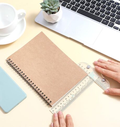 6 Inch T Square Ruler, 2 Pcs T Ruler for Crafting Clear Acrylic with Inch and Metric Scales, for Crafting, Scrapbooking, Art, Framing in Saudi Arabia