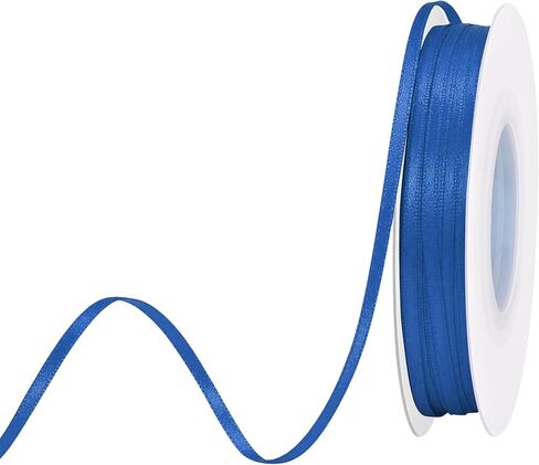 1/8 Inch Wide Royal Blue Satin Ribbon 50 Yards Double Face Royal Blue Fabric Ribbon for Gift Wrapping Crafts Wedding Party Flower Bouquet Arts Bows Decoration in Saudi Arabia