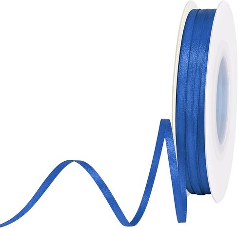 1/8 Inch Wide Royal Blue Satin Ribbon 50 Yards Double Face Royal Blue Fabric Ribbon for Gift Wrapping Crafts Wedding Party Flower Bouquet Arts Bows Decoration in Saudi Arabia