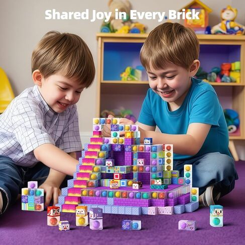 GobiDex 100PCS Magnetic Building Blocks for Kids 3+, Montessori Sensory Toys with Rolling Balls, STEM Educational Gift for Boys and Girls in Saudi Arabia