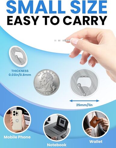 50Pcs NFC Tags Sticker with Original NTAG215 Chip NFC Stickers Adhesive Labels Transparent RFID Tags Rewritable 504 Bytes Memory Suitable for All NFC-Enabled Devices and Smartphones in Kuwait