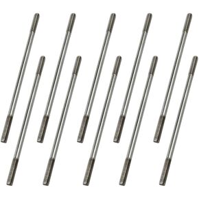 10 قطع RC لعبة Pushrod موصل RC قارب طائرة M4x100mm نهاية مزدوجة الخيوط سحب قضيب مؤازرة الربط قضيب ل RC قارب طائرة هليكوبتر سيارة DIY نموذج لعبة مؤازرة توصيل أجزاء قضيب (M4x100mm) in Kuwait