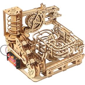 Adult 3D Wooden Spiral Walkway Marble Run Assembly Kit, DIY Mechanical Model Building Set, Educational STEM Puzzle Desktop Toy, Birthday Gift for Teens Aged 14 and up, All-new Upgraded Deluxe Edition in Saudi Arabia
