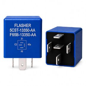 F65B-13350-AA 5C3T-13350-AA TBB89 مرحل إشارة الانعطاف 5 دبابيس، مرحل وامض للتحذير من المخاطر 12 فولت، يساعد على تقليل الوميض الزائد والوميض السريع، لفورد، لينكولن، لميركوري in Kuwait