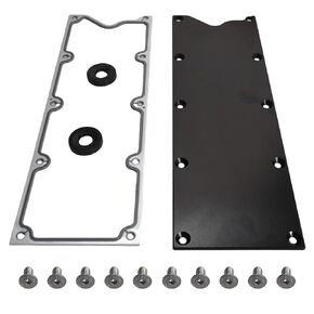 551629 LS Gen 3 Valley Pan Cover Plate Endxedo Low Profile Custom Knock Sensor w/Bolts For LSX LS1 LM7 LR4 LQ4 LS6 L59 LQ9 LM4 L33 for Chevy GMC Silverado 12558178 MS19328 (Silver) in Saudi Arabia