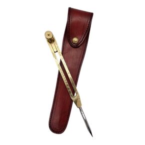 Solid Brass Proportional Divider Tool 9" Drawing & Measuring Instrument with Heavy-Duty Steel Point Executive Art Gift with Leather Cover in Saudi Arabia
