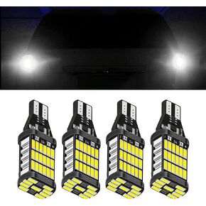 4 PCS LED Reverse Lights, T15 4014 45SMD Back Up Light Turn Signal Bulb, 6500K Super Bright Stop Light Bulbs Brake Lights, Universal Fit for Cars Trucks SUVs RVs (White) in Kuwait