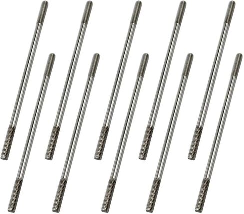 10 قطع RC لعبة Pushrod موصل RC قارب طائرة M4x100mm نهاية مزدوجة الخيوط سحب قضيب مؤازرة الربط قضيب ل RC قارب طائرة هليكوبتر سيارة DIY نموذج لعبة مؤازرة توصيل أجزاء قضيب (M4x100mm) in Kuwait