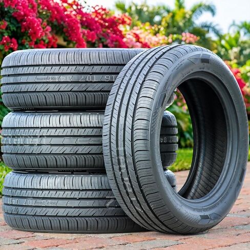 Set of 2 (TWO) Ameritread Total Comfort Passenger Car All-Season High Performance Radial Tires-205/55R16 205/55ZR16 205/55/16 205/55-16 91W Load Range SL 4-Ply BSW Black Side Wall UTQG 500AA in Saudi Arabia