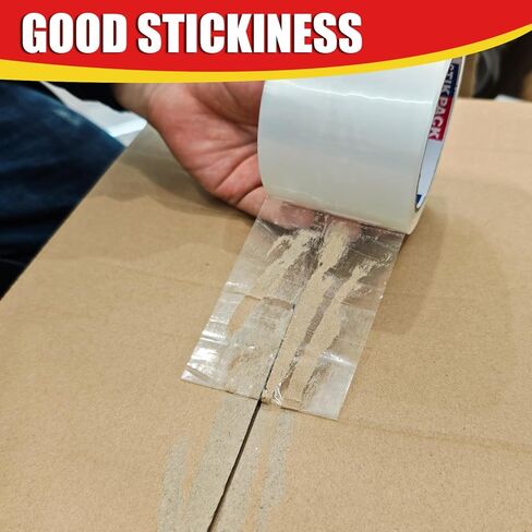 Wide Transparent Tape 4 inch x 110 Yards (330ft), Industrial Grade 4 inch Wide Clear Heavy Duty Packing Tape for Box Office Moving, Shipping and Mailing in Saudi Arabia