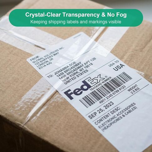 Comix Heavy Duty Crystal Clear Packing Tape for Dispenser Refill, 1.89" x 54.6 Yd/Per Roll, 2.6 Mil Thick, Tear Resistant for Packing, Shipping and Mailing, 6 Pack in Kuwait