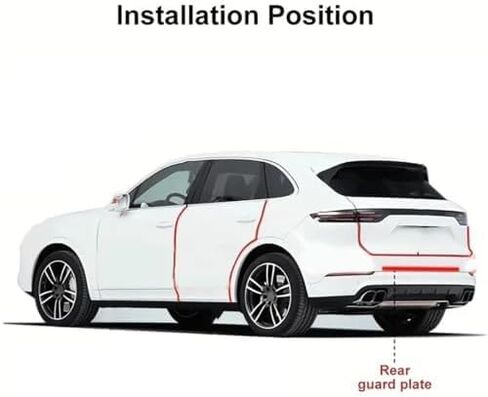 Car Rear Bumper Protector Guard for Ford Mustang MACH-E 2020-2025, Trunk Door Entry Sill Guards Non-Slip Protection Strip Anti-Scratch Abrasion Sticker in Saudi Arabia