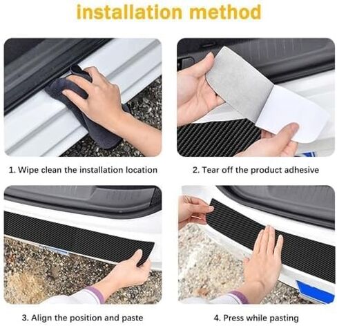 Car Rear Bumper Protector Guard for Ford Mustang MACH-E 2020-2025, Trunk Door Entry Sill Guards Non-Slip Protection Strip Anti-Scratch Abrasion Sticker in Saudi Arabia