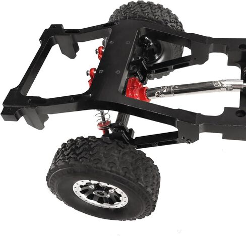 مجموعة وصلة خلفية معدنية زاحفة RC بمقياس 1/12 لترقيات MN82 MN82S MN82PRO LC79 (أسود) in Kuwait