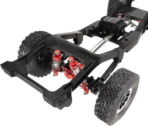 مجموعة وصلة خلفية معدنية زاحفة RC بمقياس 1/12 لترقيات MN82 MN82S MN82PRO LC79 (أسود) in Kuwait
