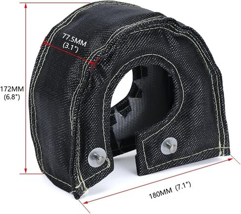 Universal T3 Turbocharger Heat Shield Blanket Cover Glass Fiber Construction 1100°C Rating Compatible For T2 T25 T28 GT28 GT30 GT35 Turbine Housing Applications in Saudi Arabia