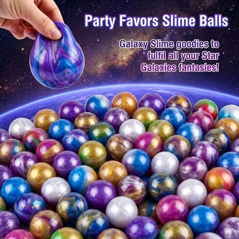 30 Pack Galaxy Slime kit Balls for Kids - Stretchy, Soft and Non-Sticky, Stress Relief Toys, Halloween Christmas Birthday Gift Classroom Rewards, Goodie Bag Stuffers for Boys & Girls in Saudi Arabia