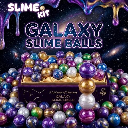 30 Pack Galaxy Slime kit Balls for Kids - Stretchy, Soft and Non-Sticky, Stress Relief Toys, Halloween Christmas Birthday Gift Classroom Rewards, Goodie Bag Stuffers for Boys & Girls in Saudi Arabia