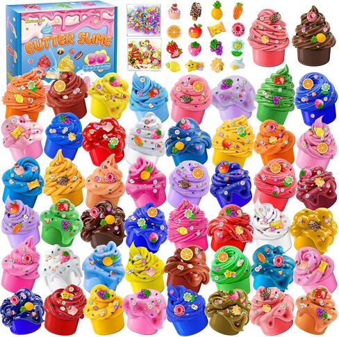 30 Pack Butter Slime Kit for Kids, Slime Toys for Boys & Girls, Scented DIY Slime Toy for Party Favor, Soft and Non-Sticky, Birthday Easter Gifts Prize for Girl Boys Kids 6 7 8 9 10 11 12 in Saudi Arabia