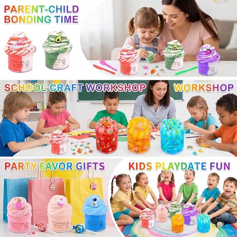 9 Pack Astronaut Slime Kit - 3 Cloud, 3 Butter & 3 Jelly Cube Crunchy Slimes, Soft & Non Stick, Party Favors for Girls & Boys, Birthday Favors, Stress Relief, Toys for Girls and Boys in Saudi Arabia