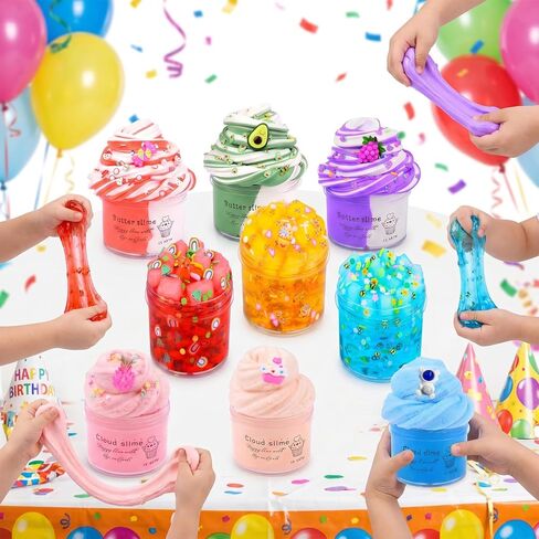 9 Pack Astronaut Slime Kit - 3 Cloud, 3 Butter & 3 Jelly Cube Crunchy Slimes, Soft & Non Stick, Party Favors for Girls & Boys, Birthday Favors, Stress Relief, Toys for Girls and Boys in Saudi Arabia
