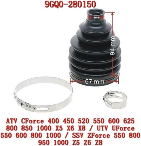 Original CV Dust Boot Of Fixed End 9GQ0-280150 For CFmoto ATV UTV SSV CForce UForce ZForce 450L X5 520 625 800 1000 X8 X10 in Saudi Arabia