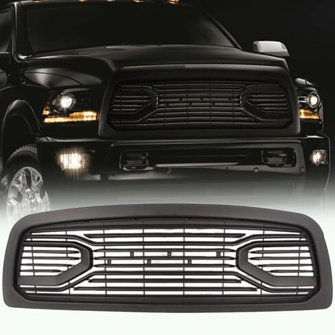 شبكة المصد الأمامي متوافقة مع شواية 2013 2014 2015 2016 2017 2018 Ram 2500 3500، شواية بديلة لما بعد البيع بأحرف كروم، طراز محدود in Kuwait