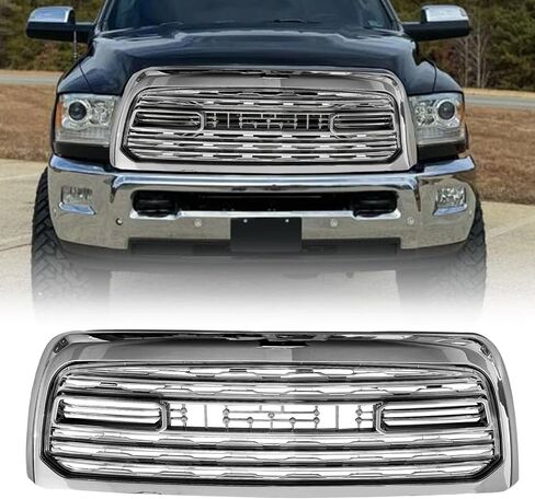 شبكة المصد الأمامي متوافقة مع شواية 2013 2014 2015 2016 2017 2018 Ram 2500 3500، شواية بديلة لما بعد البيع بأحرف كروم، طراز محدود in Kuwait