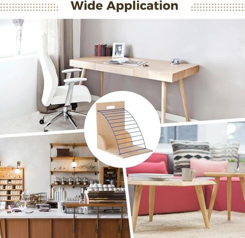 Metal and Wooden Clipboard Storage, Heavy Duty Clipboard Organizer Rack with 12 Slots, Easy Assembly for Classroom Office in Saudi Arabia