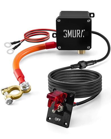 12V 250A Battery Disconnect Switch with Rocker Panel, IP65 Weatherproof Car Battery Kill Switch with 9.84ft Cable, Manual Cut-Off Shut Off for Car Truck RV Boat in Kuwait