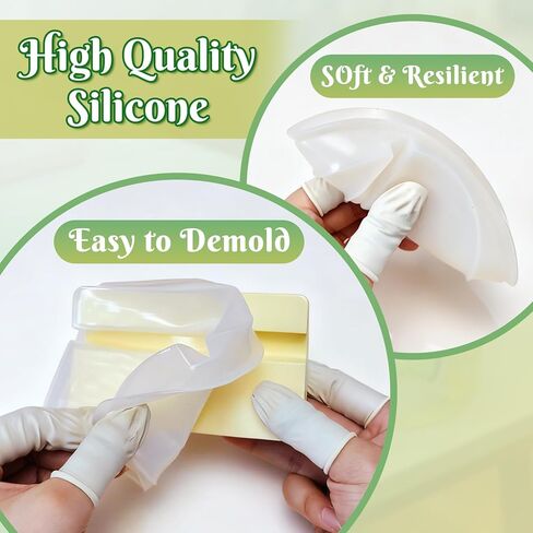 2 Pack Phone Stand Resin Molds Set, Square & Round Silicone Molds for Cell Phone Holders, Unique Epoxy Resin Molds for DIY Craft Mobile Phone Bracket Home Office Desk Decor in Kuwait