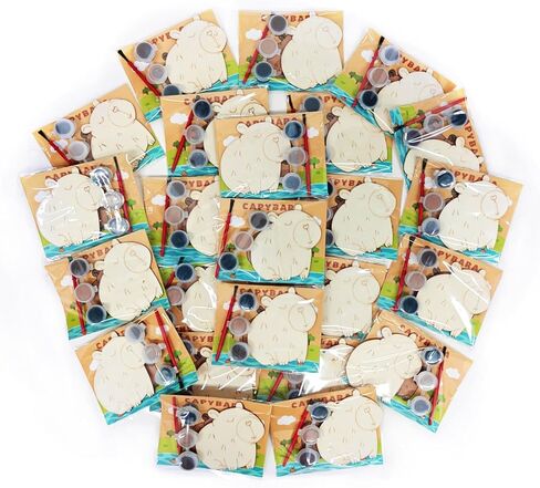 Capybara Birthday Decorations 24 Pcs Capybara Party Favors Wooden Capybara Craft Gifts Capybara Party Supplies in Saudi Arabia
