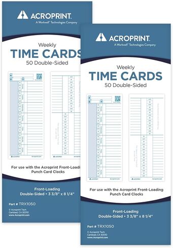 Acroprint إجمالي بطاقات الوقت مسجل الرواتب ES/الأخضر، حزمة من 100 (09‑9116‑100) in Kuwait