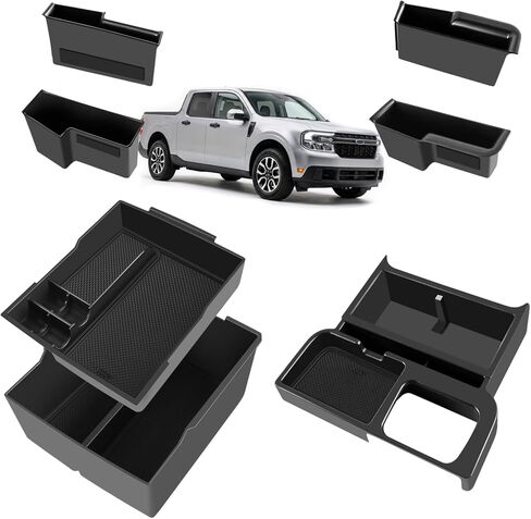 7pcs Center Console Storage Organizer Sunglass Holder for Ford Maverick 2022-2026, with Door Handle Storage Organizer, Center Console Armrest Organizer Set Fit Maverick Accessories in Saudi Arabia