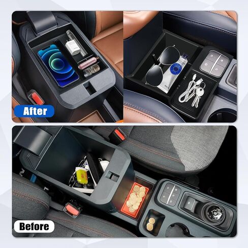 7pcs Center Console Storage Organizer Sunglass Holder for Ford Maverick 2022-2026, with Door Handle Storage Organizer, Center Console Armrest Organizer Set Fit Maverick Accessories in Saudi Arabia