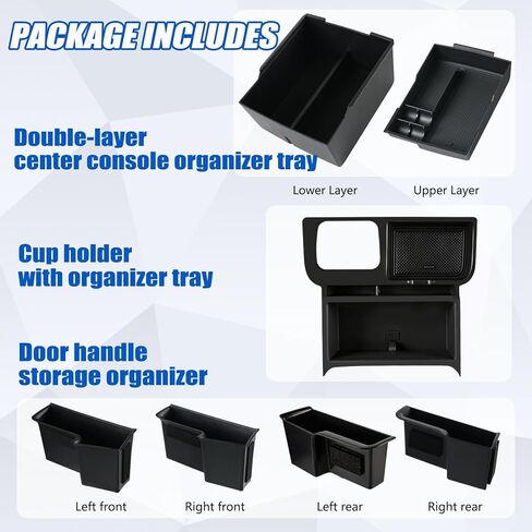 7pcs Center Console Storage Organizer Sunglass Holder for Ford Maverick 2022-2026, with Door Handle Storage Organizer, Center Console Armrest Organizer Set Fit Maverick Accessories in Saudi Arabia