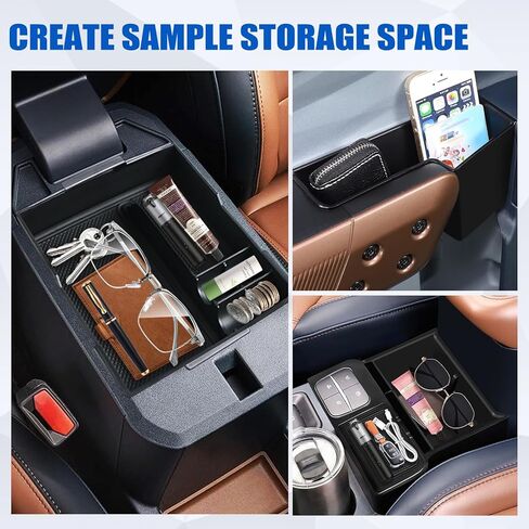 7pcs Center Console Storage Organizer Sunglass Holder for Ford Maverick 2022-2026, with Door Handle Storage Organizer, Center Console Armrest Organizer Set Fit Maverick Accessories in Saudi Arabia