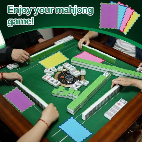 4 قطع من بطاقات Mahjong Shuffler، أداة خلط بلاط Mahjong متعددة الألوان سميكة من مادة PVC مع تصميم مزخرف بحافة صدفية مموجة وملحقات ألعاب ممتعة للمبتدئين والمتحمسين in Kuwait
