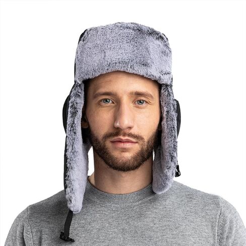 إمرأة رجل الإسكيمو يندبروف الشتاء الصياد جندي القبعات Ushanka الروسية الطيار قبعة دافئة الأذن اللوحات in Kuwait