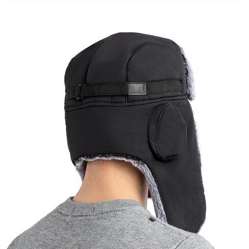 إمرأة رجل الإسكيمو يندبروف الشتاء الصياد جندي القبعات Ushanka الروسية الطيار قبعة دافئة الأذن اللوحات in Kuwait