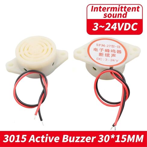 3015 Intermittent Beep High-Decibel DC 3-24V 12V Electronic Buzzer Beep Alarm 98DB for Car Van SFM-27 Dimension 30 * 15MM in Kuwait