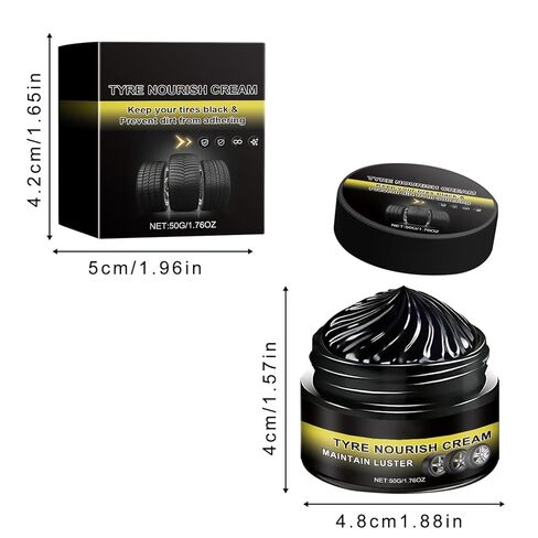 2PCS Car Tire Ceramic - Powerful Wheel Cleaning Refurbish Wax, Tyre Nourish Cream, 2026 Tire Wax for Ultimate Wheel Protection, Restores Black Gloss, Blocks UV in Saudi Arabia