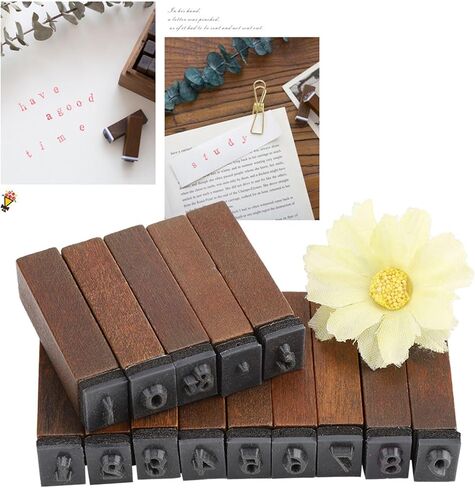 70PCS Wooden Rubber Alphabet Letter Number Stamps, Alphabet Mini Stamps with Wooden Storage Box for Scrapbooking Card Making and DIY Crafts in Saudi Arabia
