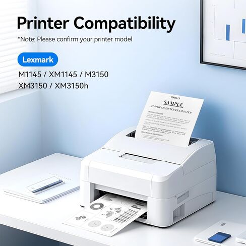 وحدة التصوير 24B6040 (وليس الحبر) استبدال عالي الإنتاجية لوحدة الطبل Lexmark 24B6040 المتوافقة مع ناسخة M1140 XM1140 M1145 XM1145 M3150 XM3150 XM3150h الكل في واحد (60,000 صفحة) in Kuwait